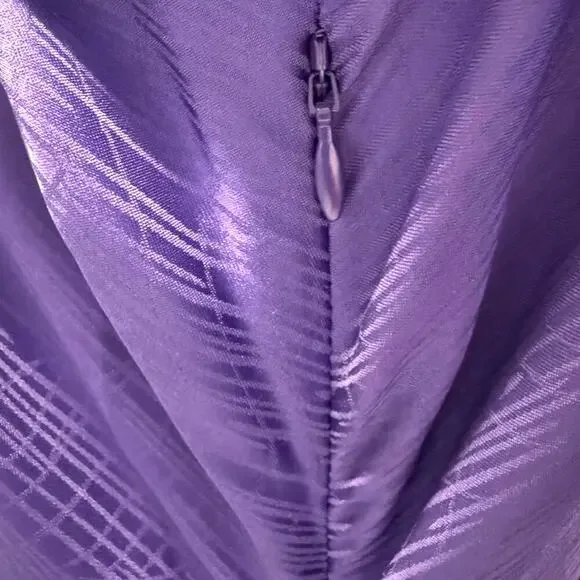 Ronny Kobo Purple Dress Size XL One Shoulder Satin Wedding Guest Party Vacation - Picture 7 of 9